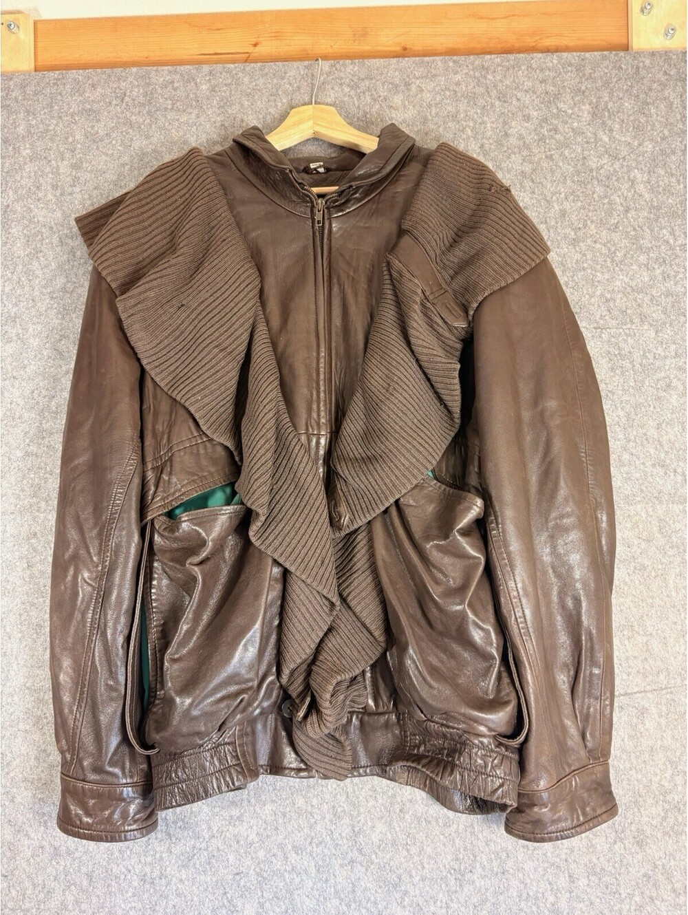 Vintage Robert Comstock Soft Leather Bomber Size 46